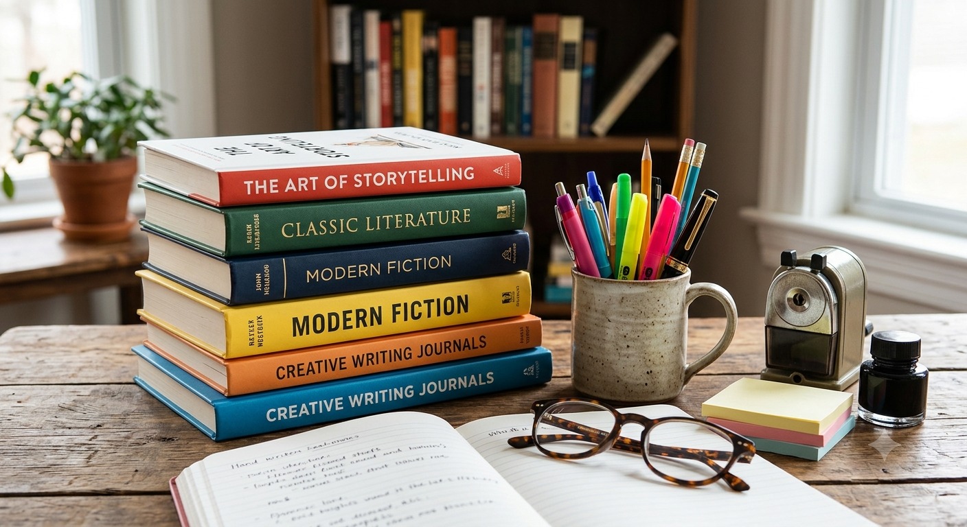 Collection of academic, fiction, and children's books